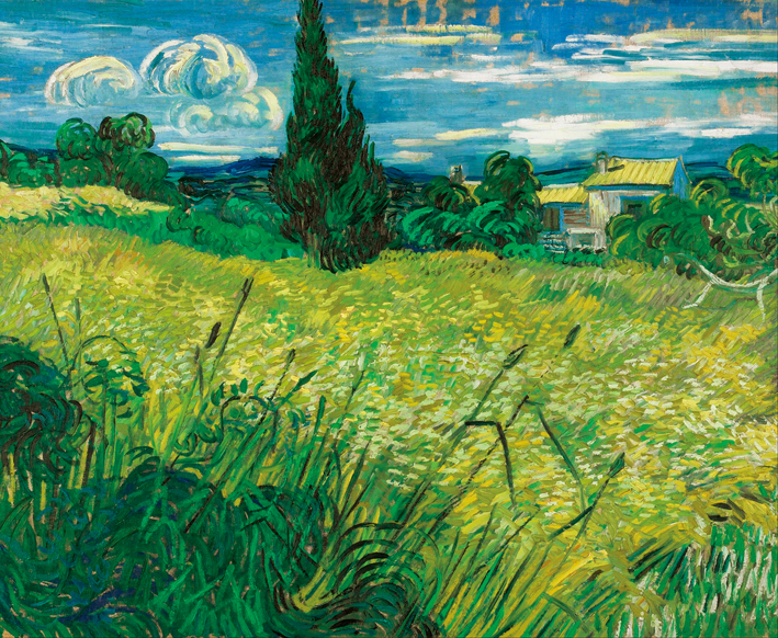  文森特·威廉·梵高  Vincent Willen Van Gogh —— 绿色的田野1889